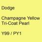 Preview: Dodge, Champagne Yellow Tricoat Pearl, Y99 / PY1.